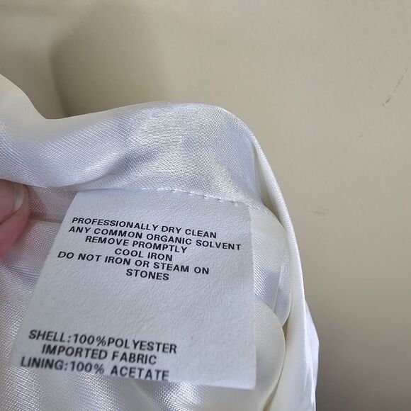 Jessica McClintock for Gunne Sax vintage black & white block satin dress size 7 - Picture 7 of 8